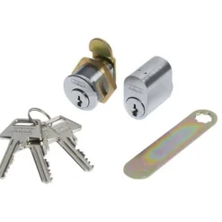 ABUS GDS OVAL + POSTKS. CYLINDER OVAL OG POSTKASSE NIKKEL 1 SÆT