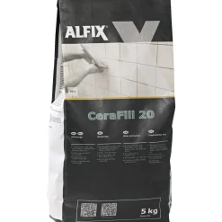 ALFIX CERAFILL 20 FUGEMASSE 5 KG GRÅ