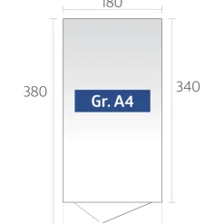 BIOHORT AVANTGARDE A4 REDSKABSRUM SØLV METALLIC 6,84 M2