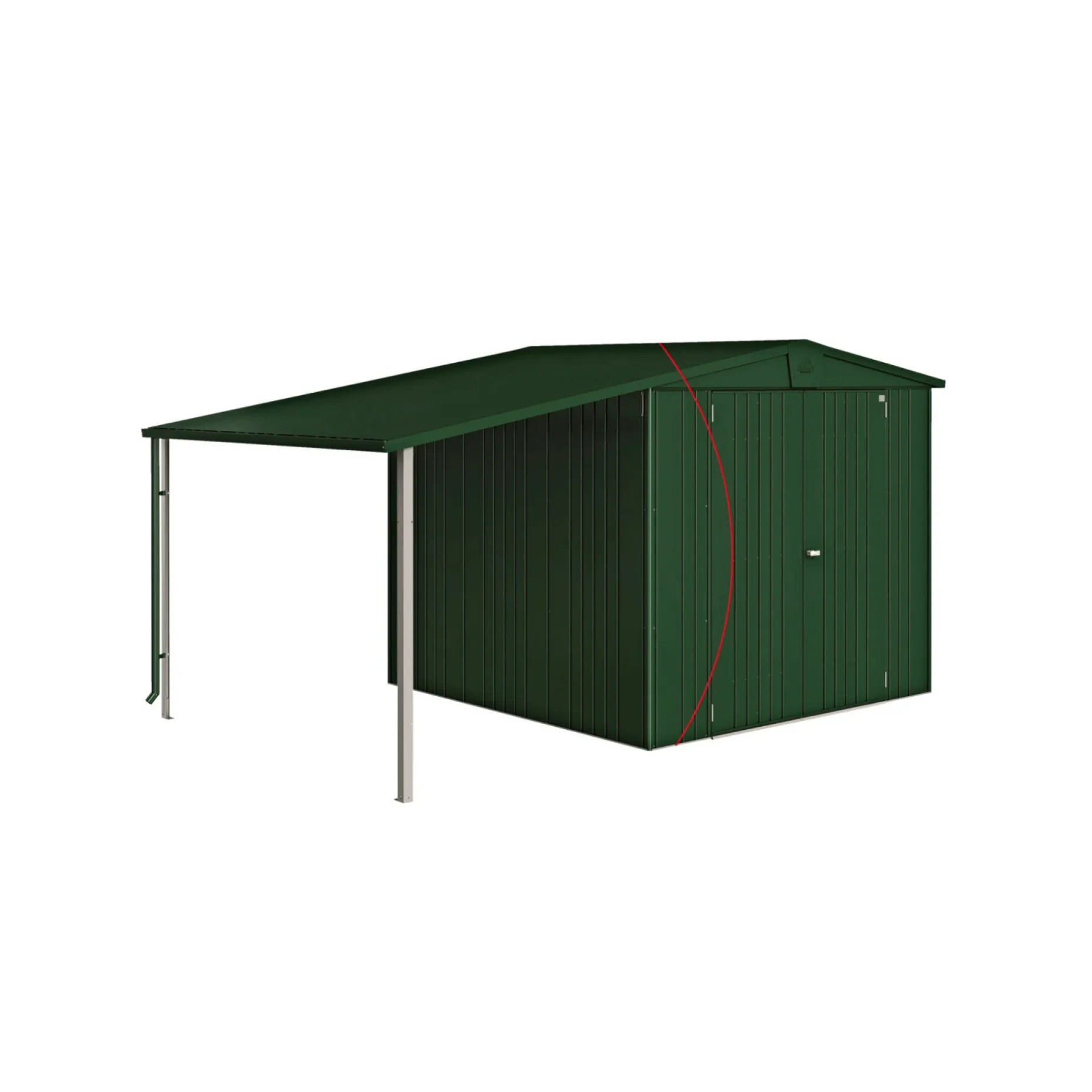 BIOHORT EUROPA STR. 4 REDSKABSRUM MØRKEGRØN METALLIC 5,56 M2