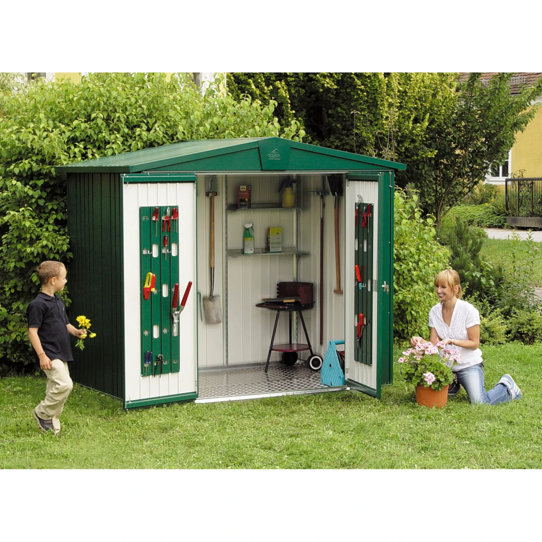 BIOHORT EUROPA STR. 4 REDSKABSRUM MØRKEGRØN METALLIC 5,56 M2