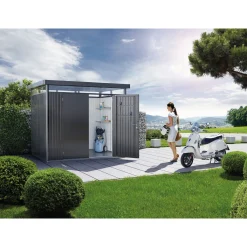 BIOHORT HIGHLINE H2 REDSKABSRUM MØRKEGRÅ METALLIC 5,36 M2