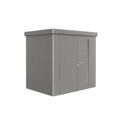 BIOHORT NEO 1B DOBBELTDØR REDSKABSRUM KVARTSGRÅ METALLIC 3,61 M2