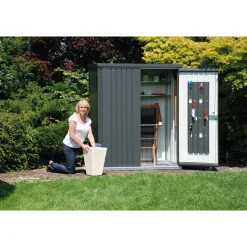 BIOHORT REDSKABSRUM STR. 150 REDSKABSRUM MØRKEGRÅ METALLIC 1,29 M2