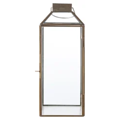 BOLIGINTERIØR LANTERNE H 35 CM ANTIK MESSING LOOK