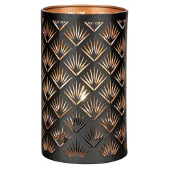 BOLIGINTERIØR LED CARSTEN LANTERNE Ø12 CM SORT/KOBBER
