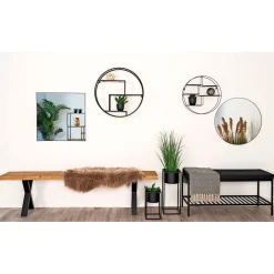BOLIGINTERIØR OLIVIA BÆNK SORT 100 X 36 CM