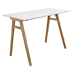 BOLIGINTERIØR SKRIVEBORD HVID/NATUR 60 X 120 CM
