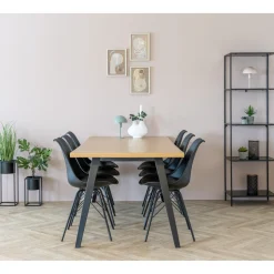 BOLIGINTERIØR SPISEBORD SILDEBENSMØNSTER NATUR 90 X 200 CM