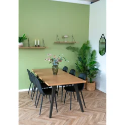 BOLIGINTERIØR SPISEBORD SILDEBENSMØNSTER NATUR 90 X 200 CM