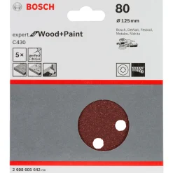 BOSCH C430 EXPERT SLIBEBLAD Ø125 MM 80 5 STK