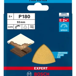 BOSCH EXPERT C470 DELTA 93MM MELLEM SLIBEBLAD 180 5 STK