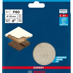 BOSCH EXPERT M480 GROV SLIBERONDEL Ø125 MM 80 5 STK