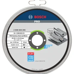 BOSCH LIGE INOX, 1,0MM SKÆRESKIVE 125MM 10 STK