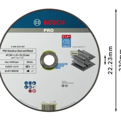 BOSCH PRO EXP INOX, 1,9MM SKÆRESKIVE 230MM 1 STK
