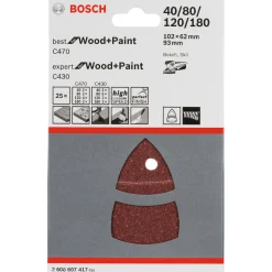 BOSCH REDWOOD SLIBEARK K40; K80; K180; K40; K120; K180; K120; K80 25 STK