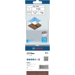 BOSCH X440 75X533MM SLIBEBÅND 100 3 STK