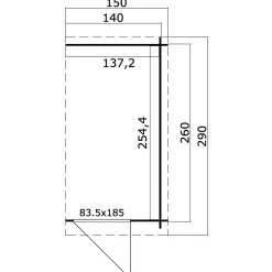 BYGNORDIC TYGE TILBYGNINGSMODUL 3,42 M2