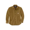 CARHARTT CANVAS FLEECE-LINED SHIRT JACKET SKJORTEJAKKE M BRUN