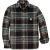 CARHARTT FLANNEL LONG-SLEEVE PLAID SHIRT SKJORTE L SORT