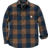 CARHARTT LONG-SLEEVE PLAID SHIRT SKJORTE L RED DUCK