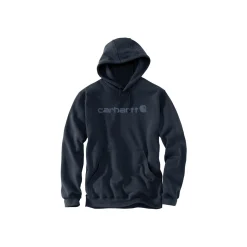CARHARTT MARQUETTE LOGO SWEATSHIRT HÆTTETRØJE S NAVY BLÅ
