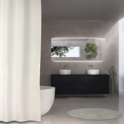 DEBEL UNI BADEFORHÆNG HVID 120 X 200