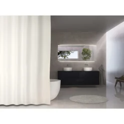 DEBEL UNI BADEFORHÆNG HVID 180 X 200