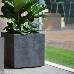 DEROMA MILLENIUM 208-620 PLANTEKASSE PLASTIK ANTRACITGRÅ 49X49X49CM