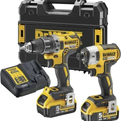 DEWALT DCK268P2T SKRUEMASKINESÆT AKKU MED BATTERI OG LADER
