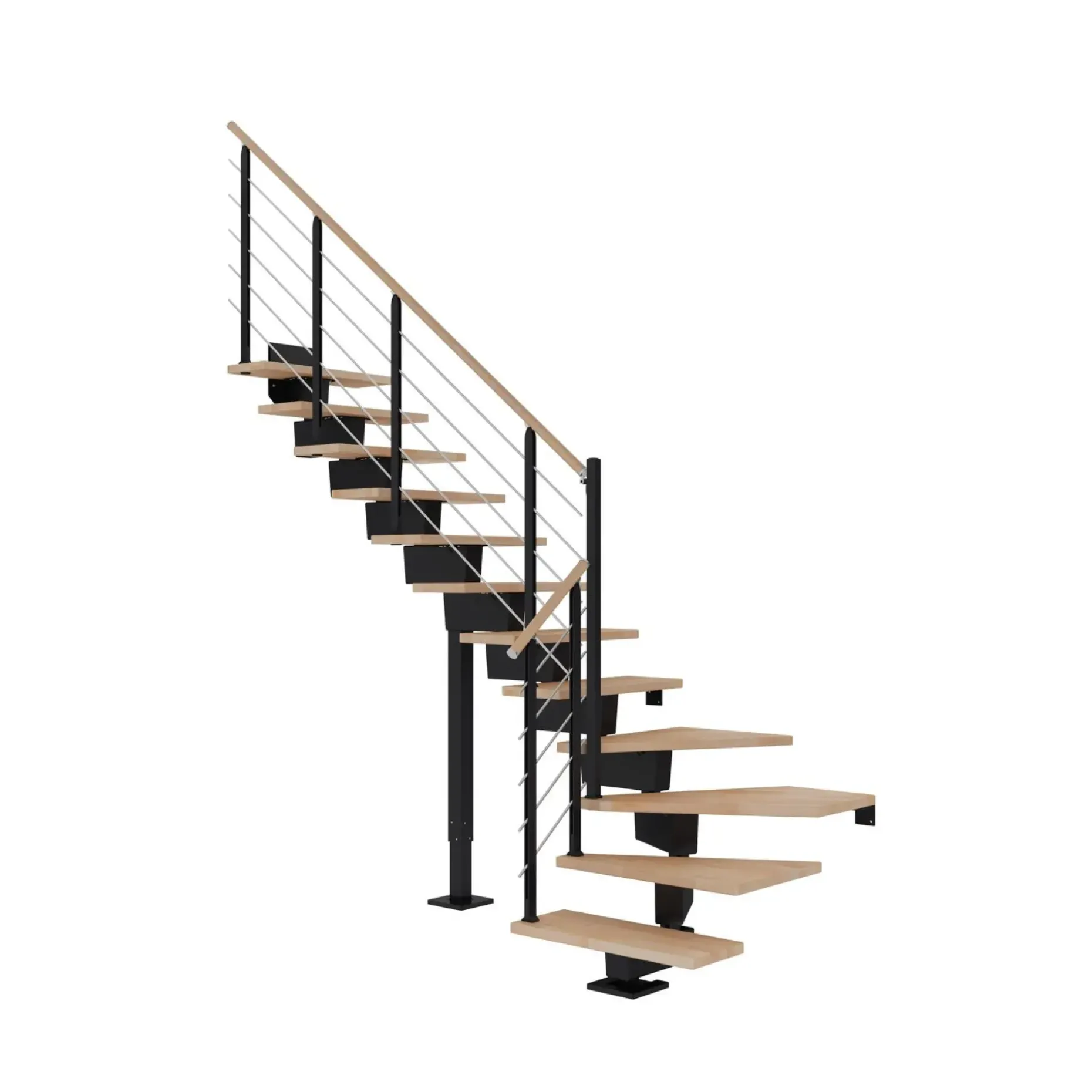 DOLLE DUBAI TRAPPE SORT BØG DESIGN 11 TRIN