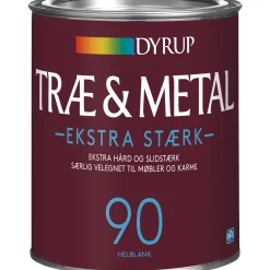 DYRUP 90 EKSTRA STÆRK TRÆ- OG METALMALING 1 L HVID