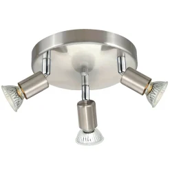 EGLO MINI RONDEL SKINNESPOT BØRSTET STÅL GU10 3X3W