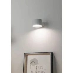 EGLO MURAGLIE RUND GENOPLADELIG VÆGLAMPE HVID
