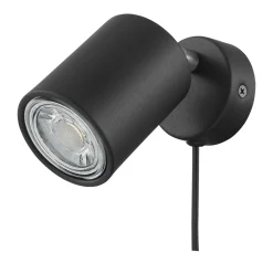 EGLO PORTELLA SPOTLAMPE SORT/BØRSTET STÅL GU10 3W