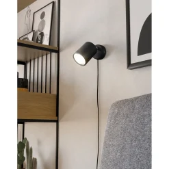EGLO PORTELLA SPOTLAMPE SORT/BØRSTET STÅL GU10 3W