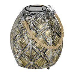 EGLO Z_SOLAR SOLCELLE LAMPE SORT/GULD/NØD 33,5 CM