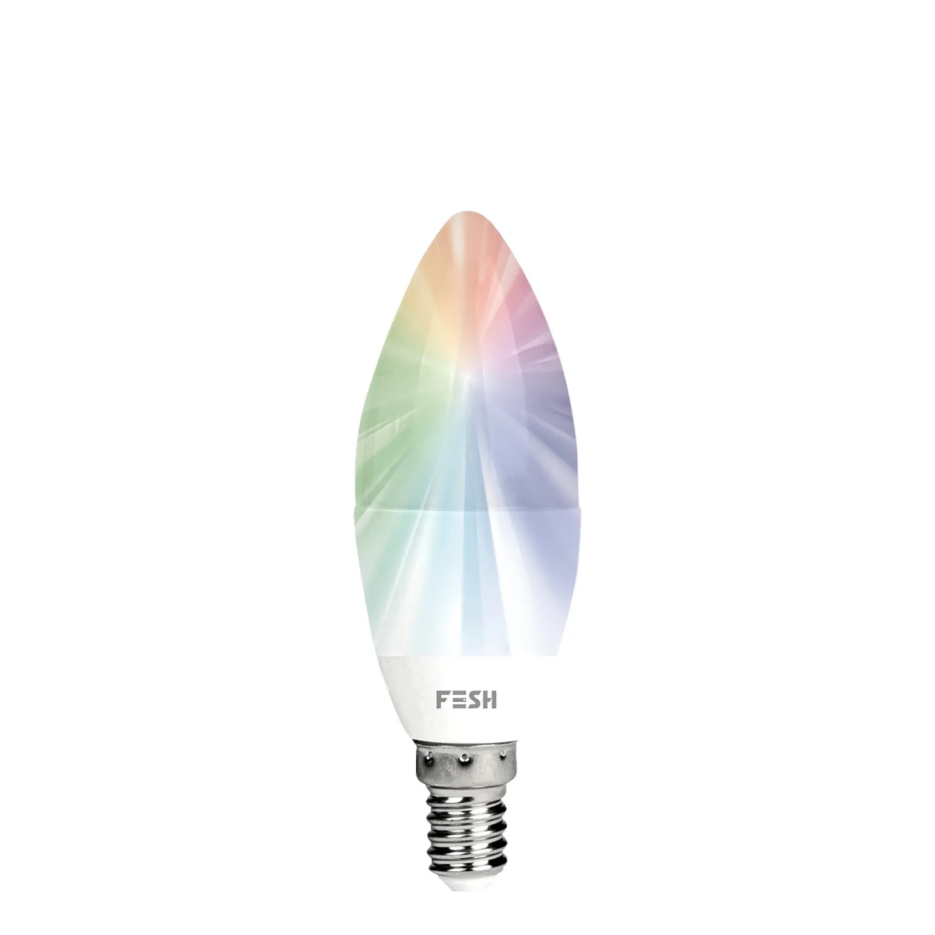 FESH SMART MULTICOLOR LED PÆRE E14 KERTE 5W