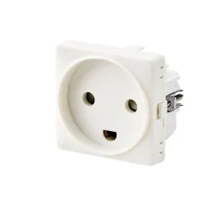 FESH SWITCH CURVELINE STIKKONTAKT HVID 1,0 MODUL M/JORD