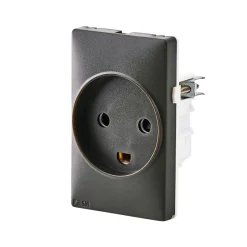 FESH SWITCH CURVELINE STIKKONTAKT KOKSGRÅ 1,5 MODUL M/JORD