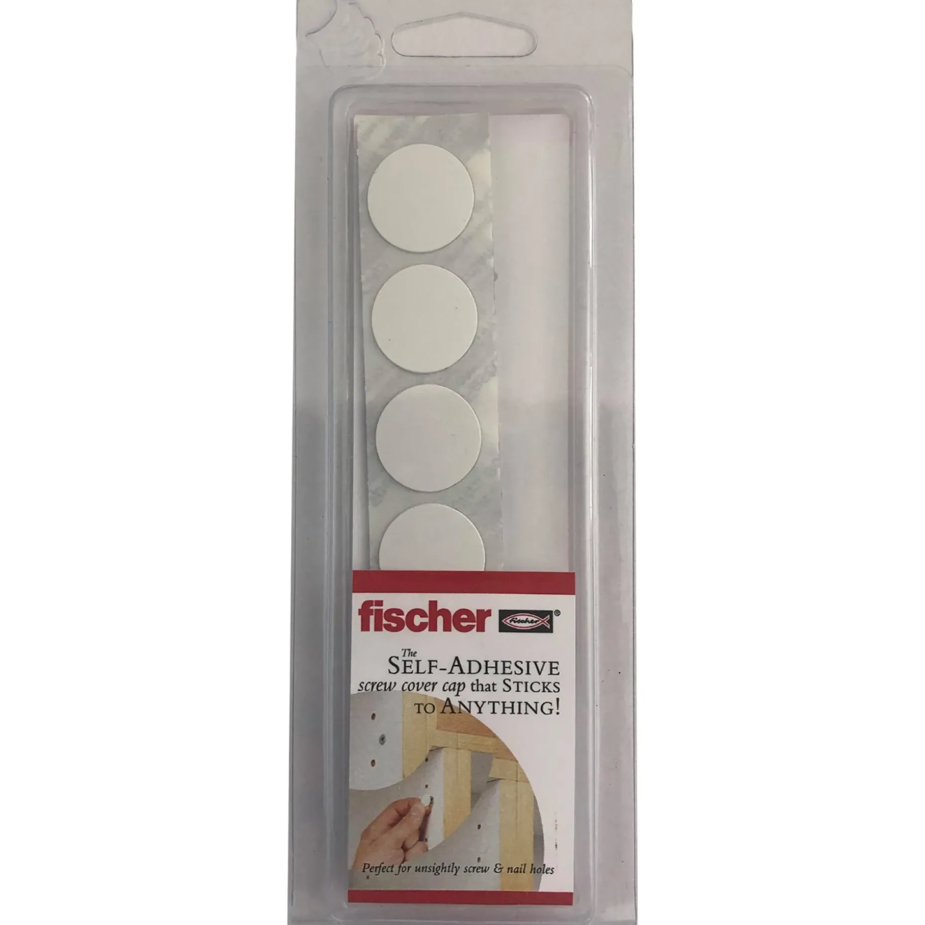FISCHER DÆKKNAP 18MM HVID 18