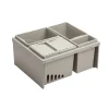 G. FUNDER 3X11 L., 1X3 L. AFFALDSSORTERING GRÅ 530 X 425 X 240MM