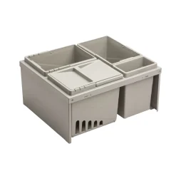 G. FUNDER 3X11 L., 1X3 L. AFFALDSSORTERING GRÅ 530 X 425 X 240MM