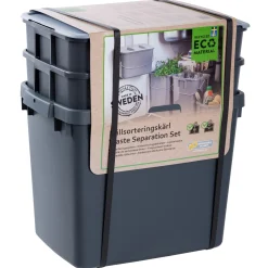 G. FUNDER 1X25 L., 2X12 L. 2X7 L. AFFALDSSORTERING GRÅ 375 X 275 X 450