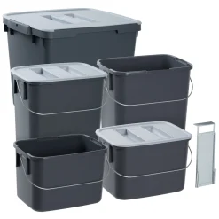G. FUNDER 1X25 L., 2X12 L. 2X7 L. AFFALDSSORTERING GRÅ 375 X 275 X 450