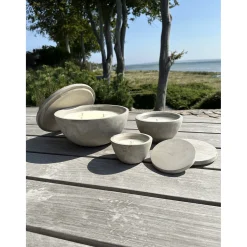 GARDEN LIFE UDENDØRS STEARINLYS BETON GRÅ Ø12,8XH 8,2 CM
