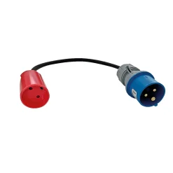 GRIPO ADAPTER FRA CEE STIKPROP TIL DK MELLEMLED - 230V 0,33 M