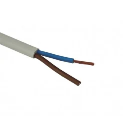 GRIPO H03VVH2-F FLAD LEDNING 2X0,75MM² 100 M HVID