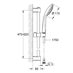 GROHE VITALIO JOY 110 MONO 27322000 BRUSERSTANGSÆT KROM