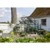 HALLS QUBE+ 88 DRIVHUS 3 MM HÆRDET GLAS HELE BANER SORT 6,6 M2